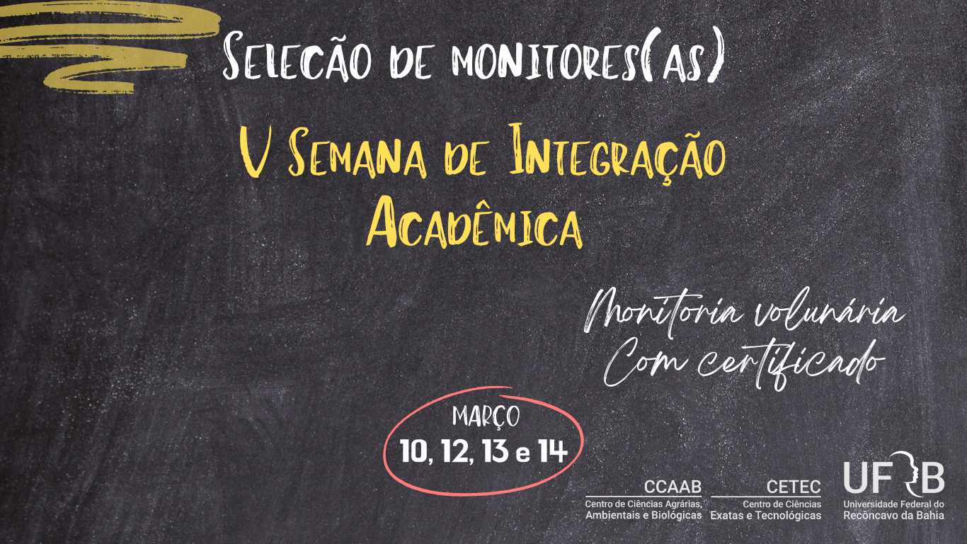 Monitores para a V Semana de Integração Acadêmica 