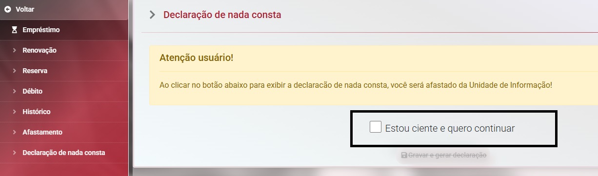 Pergamum PÁGINA DO USUARIO NC