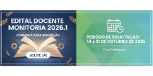Período de solicitação docente monitoria acadêmica 2026.1