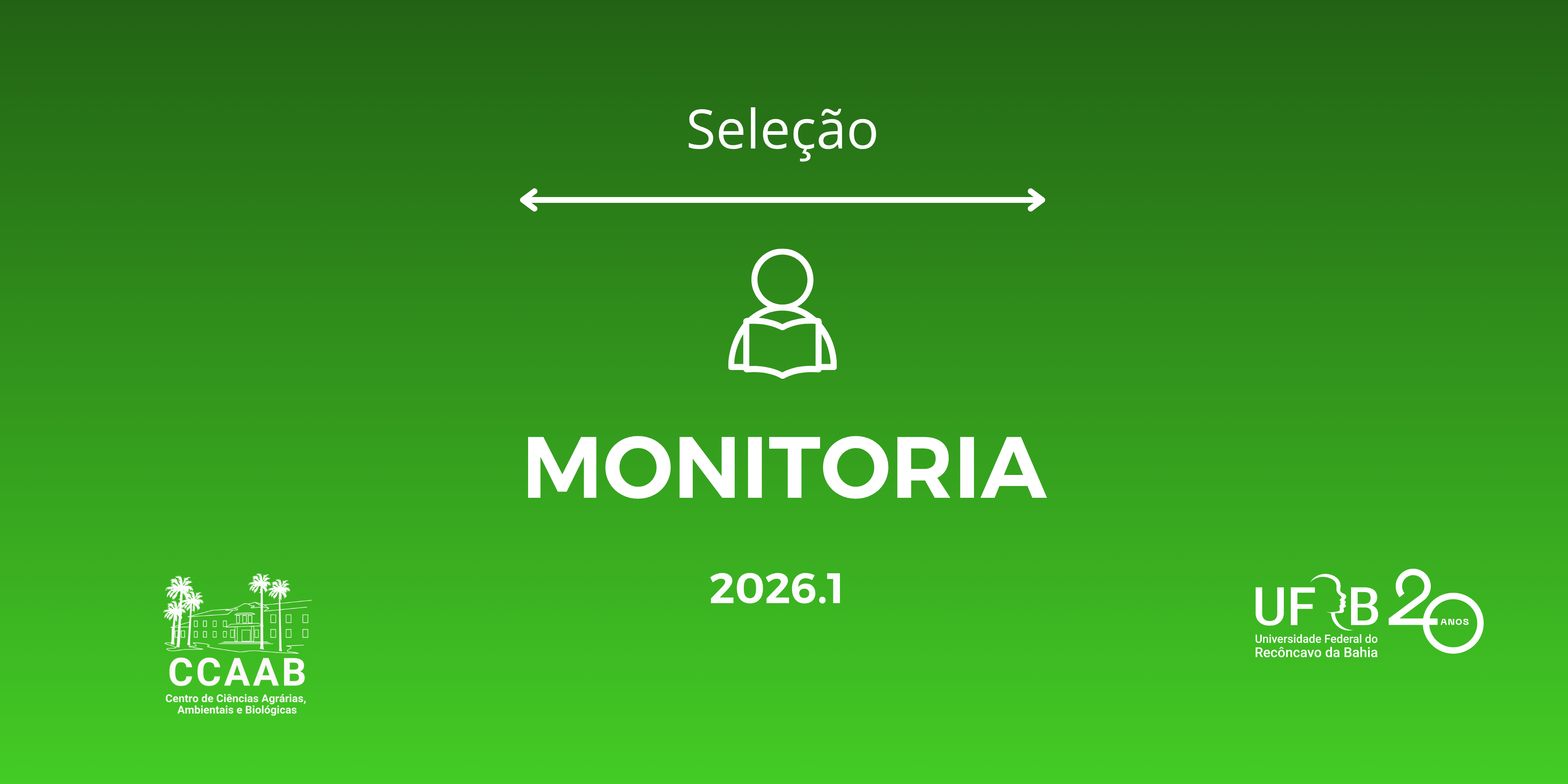 Edital de Monitoria 2026.1 - Inscrições abertas