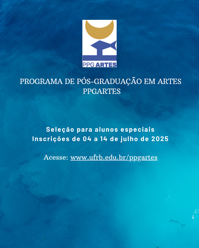 PPGARTES lança edital de seleção de alunos especiais para o semestre de 2025.2