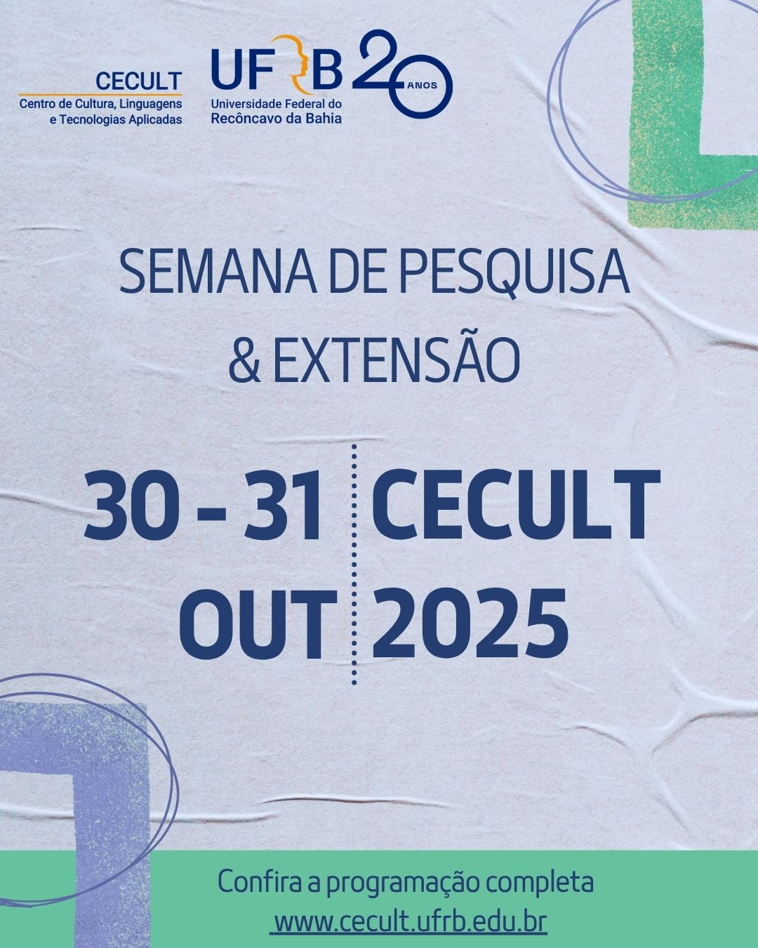 Post para Instagram Semana de Pesquisa Ludmila Moreira Macedo De Carvalho