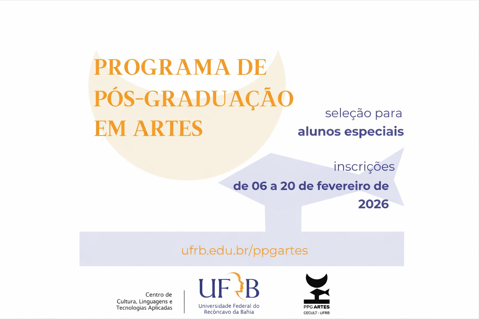 PPGARTES lança edital de seleção de alunos especiais para o semestre de 2025.2 /2025