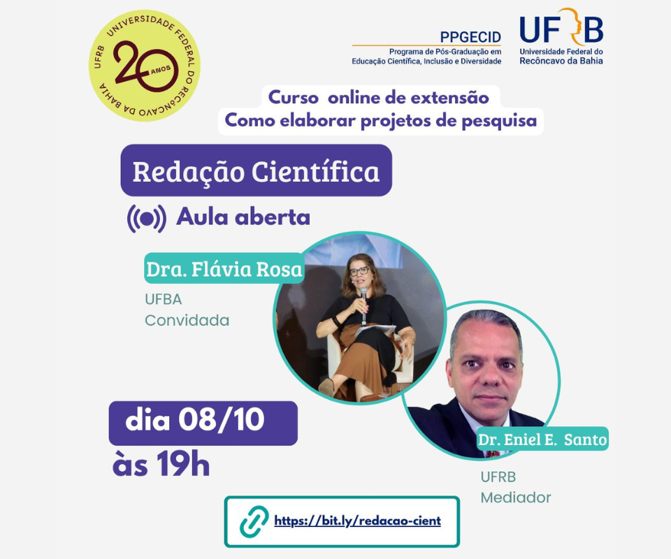 Curso de Extensão Oferece Aula Aberta Sobre Redação Científica e Elaboração de Projetos de Pesquisa