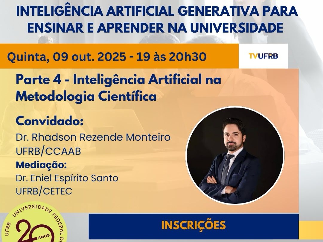 4ª edição da Oficina “Inteligência Artificial Generativa para ensinar e aprender na universidade”