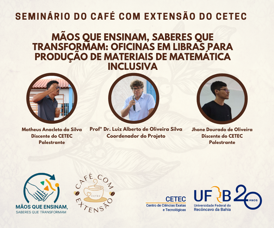 Café com Extensão – Novembro - Mãos que Ensinam, Saberes que Transformam