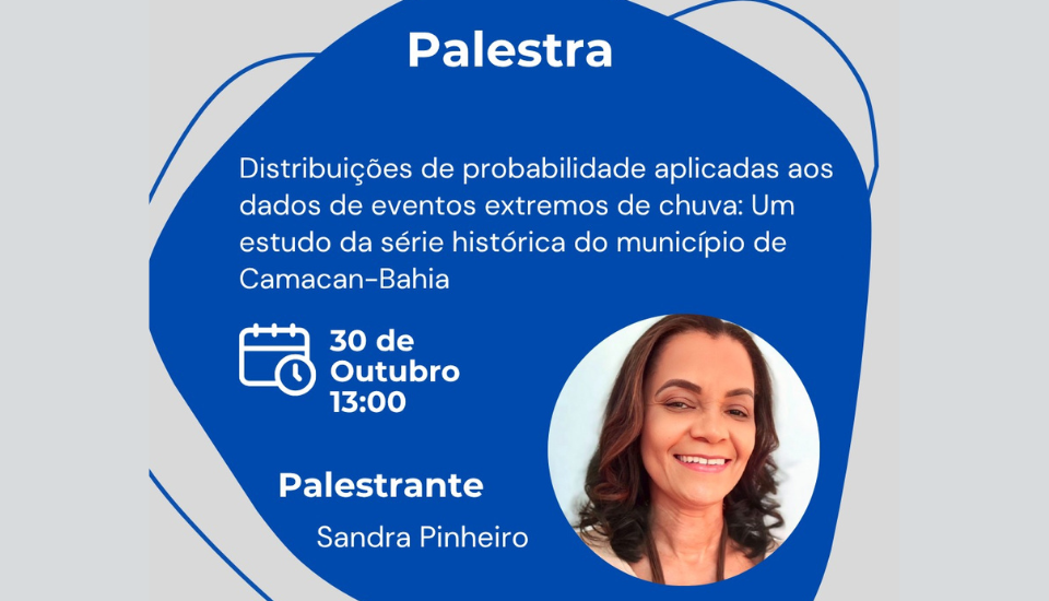 Palestra: Distribuição de Probabilidade Aplicadas aos Dados de Eventos Extremos de Chuva