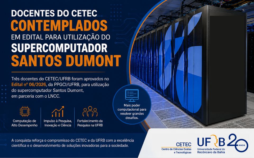 Docentes do CETEC são contemplados em edital para utilização de supercomputador