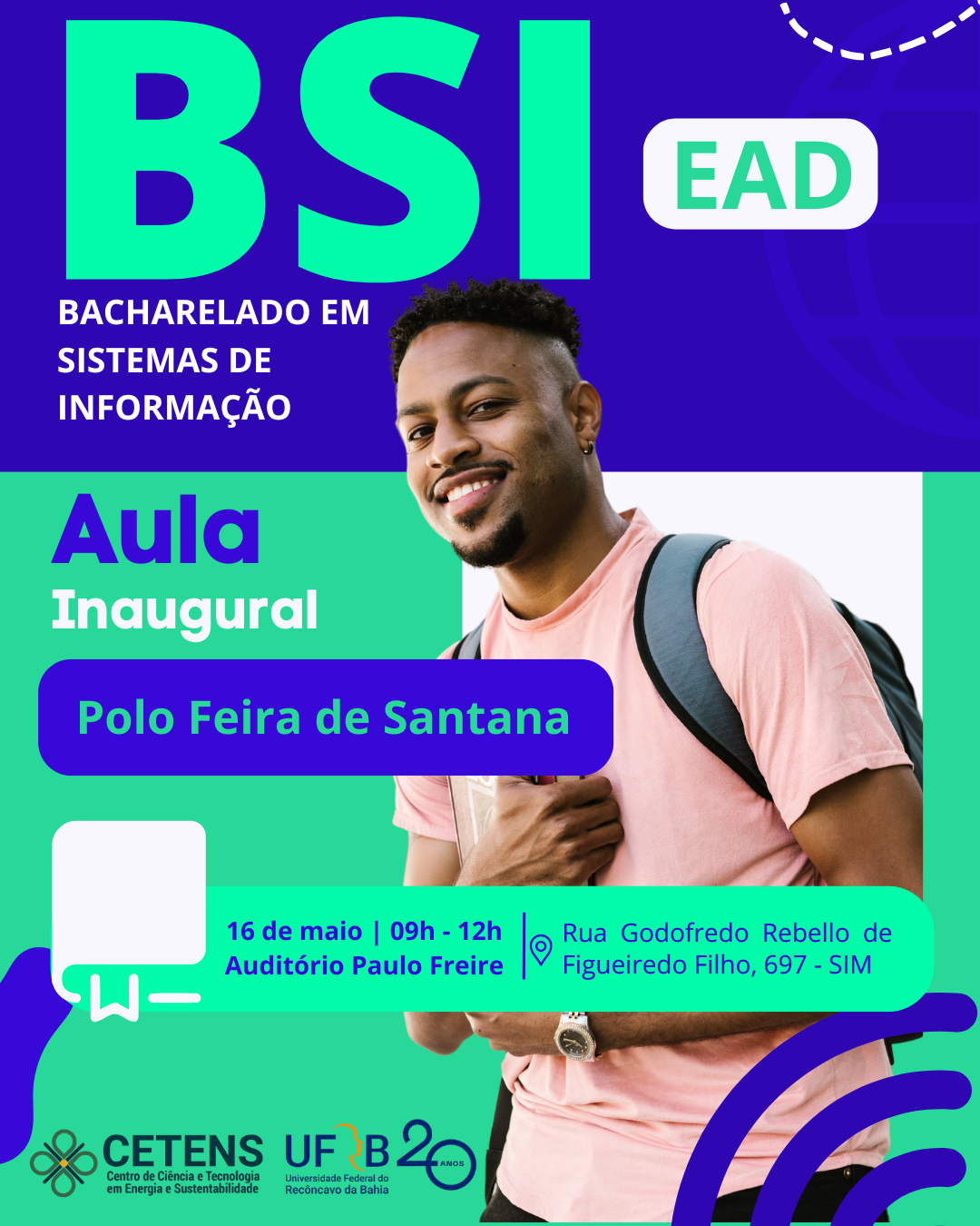 Post do instagram sobre ensino EAD colorido em verde