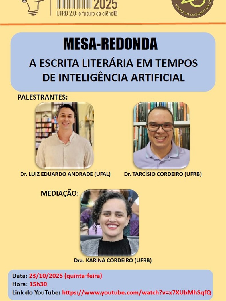 Mesa-redonda: A Escrita Literária em Tempos de Inteligência Artificial