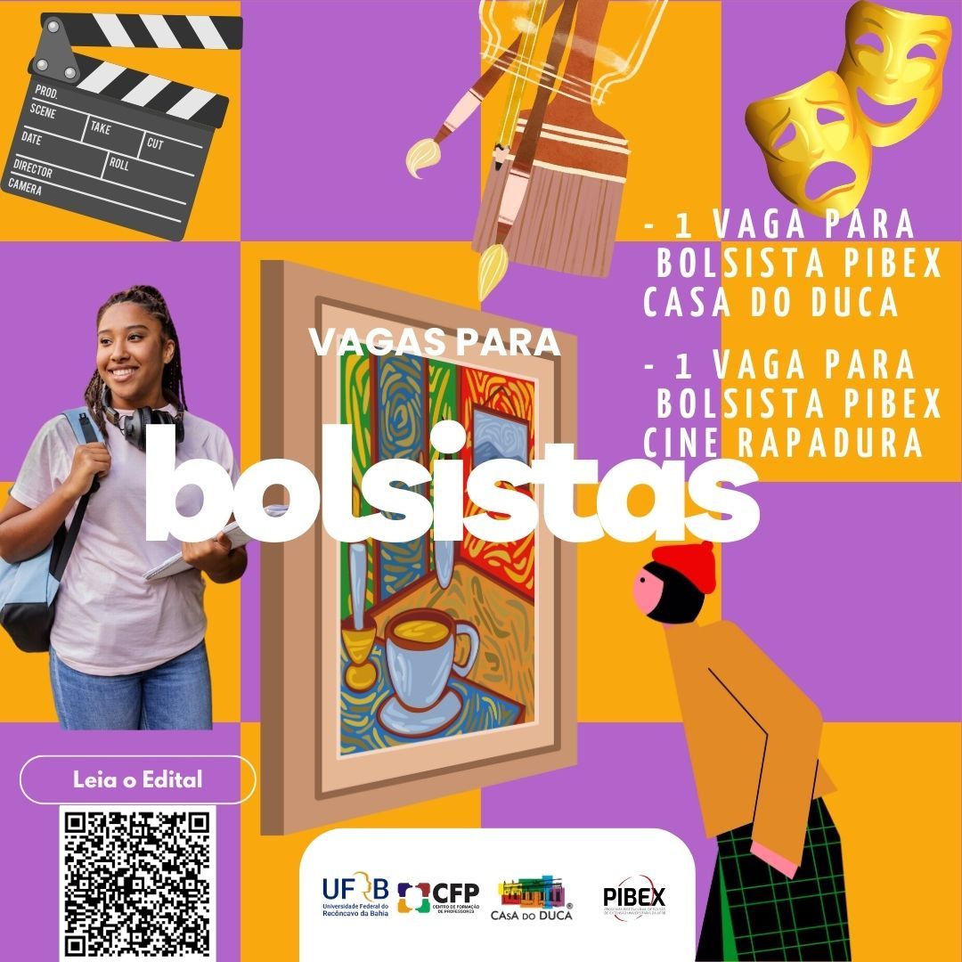 Chamada para seleção de Bolsistas de Extensão/PIBEX-UFRB