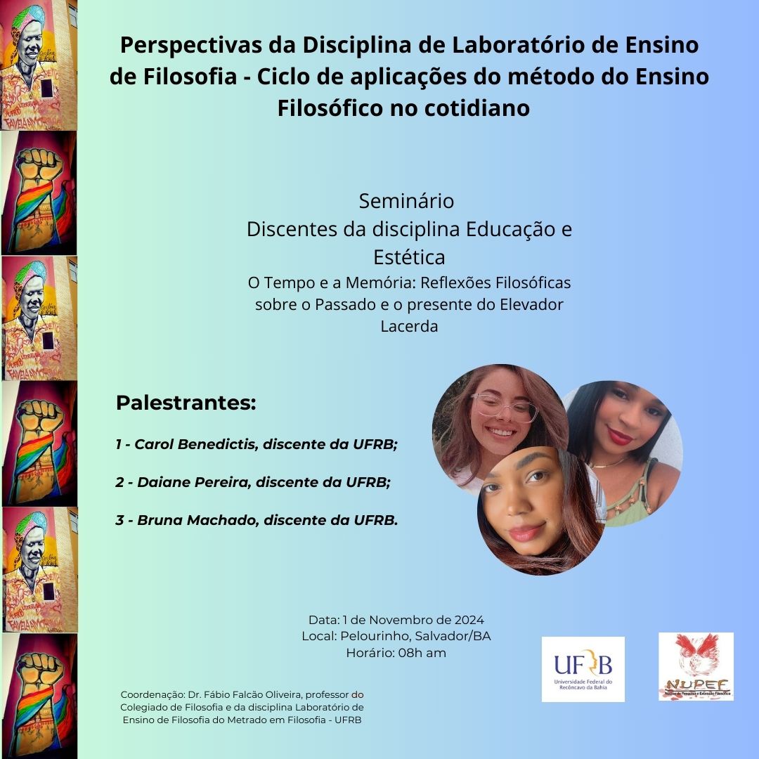 Perspectivas da Disciplina de Laboratório de ensino de Filosofia Seminário graduação 1