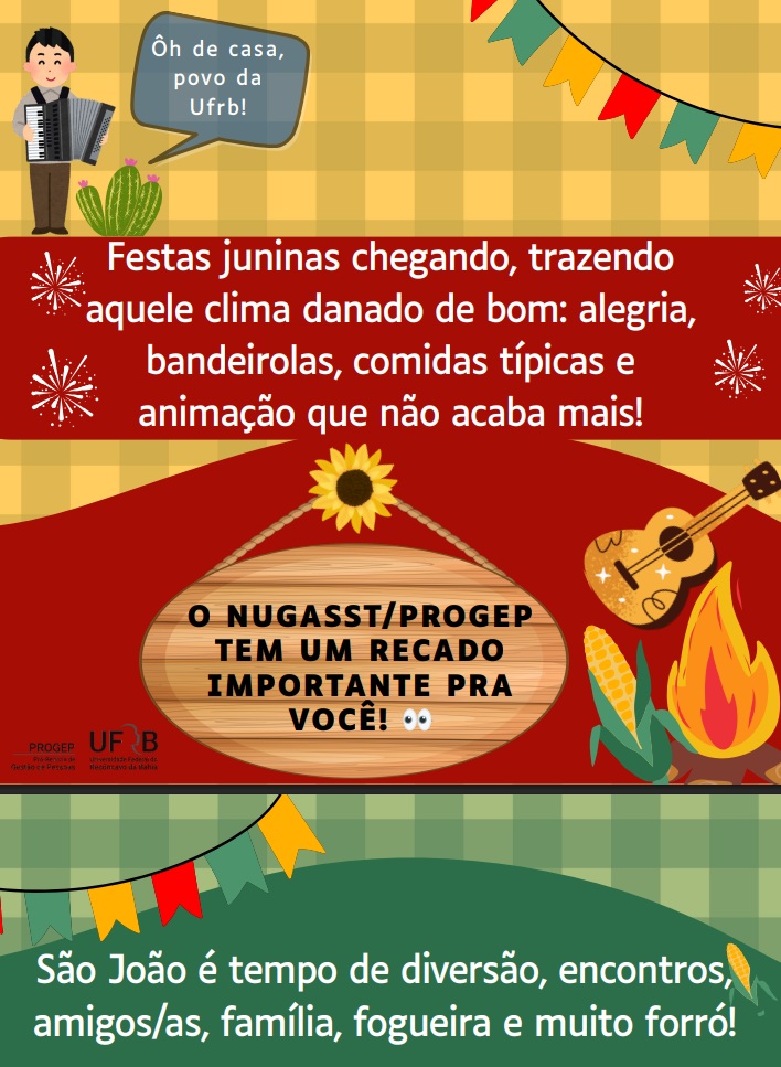 Cartaz com orientações de redução de danos para o São João